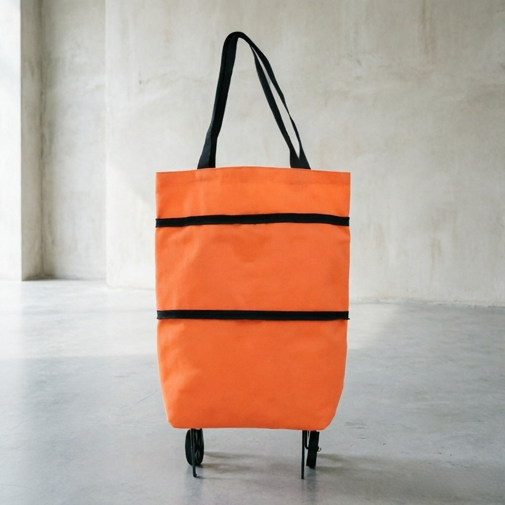 Foldable Rolling Shopping Tote