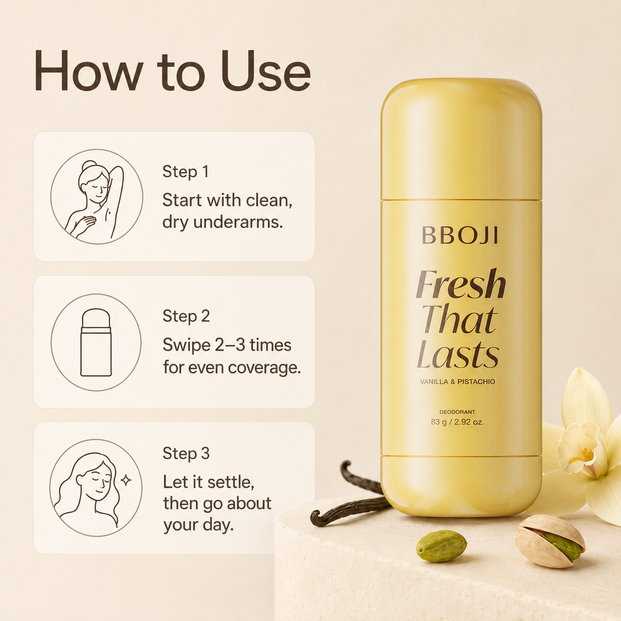 VANILLA & PISTACHIO DEODORANT