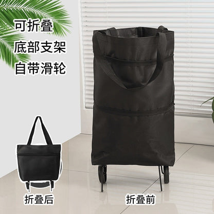 Foldable Rolling Shopping Tote