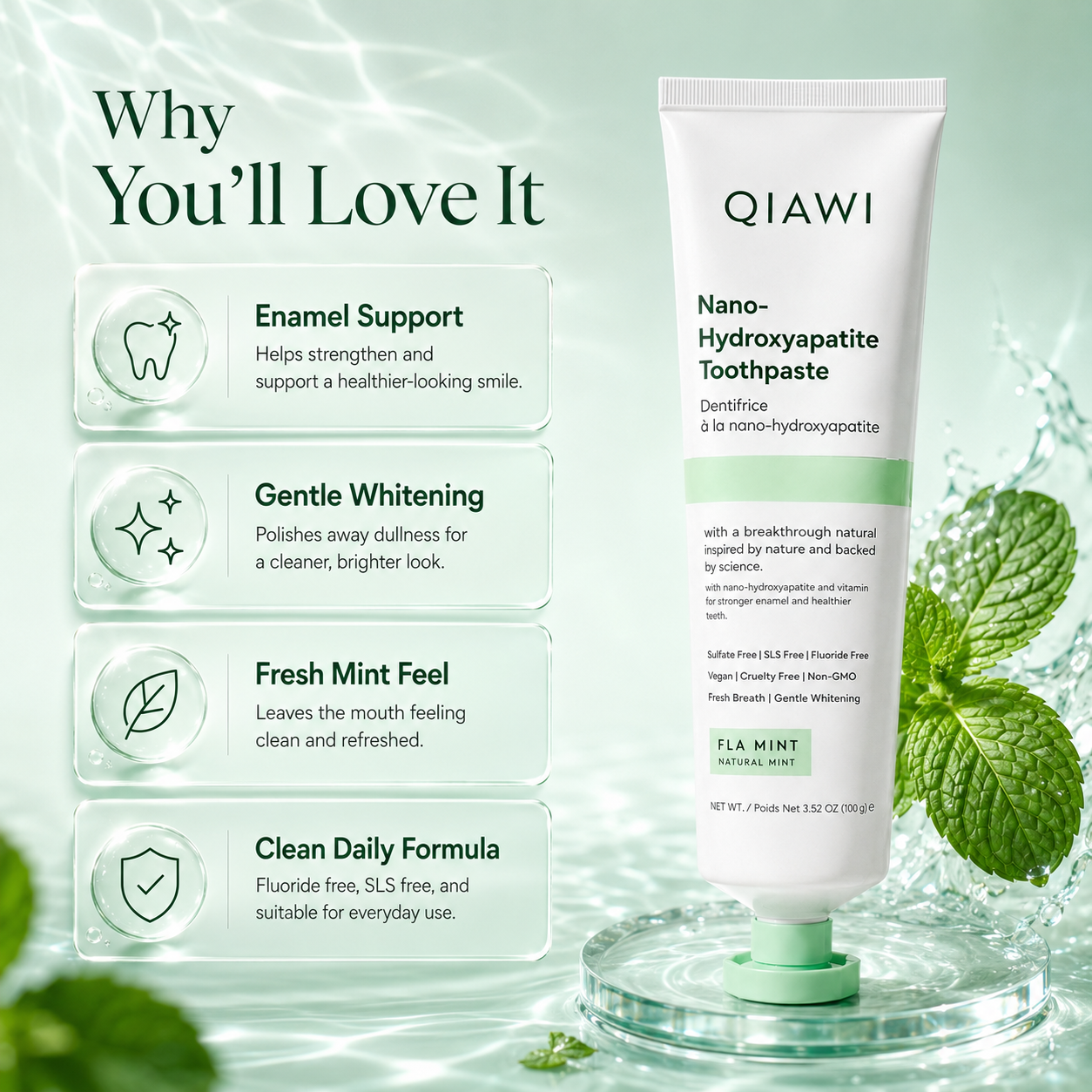 Stronger Enamel. Fresher Smile.
