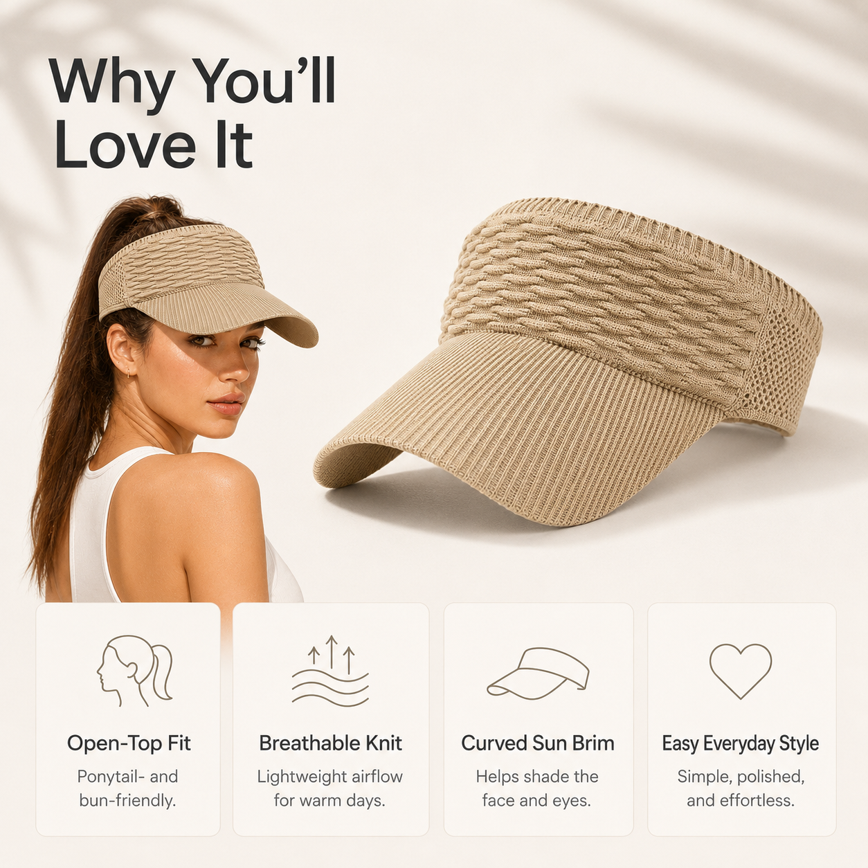 Breezy Woven Sun Visor