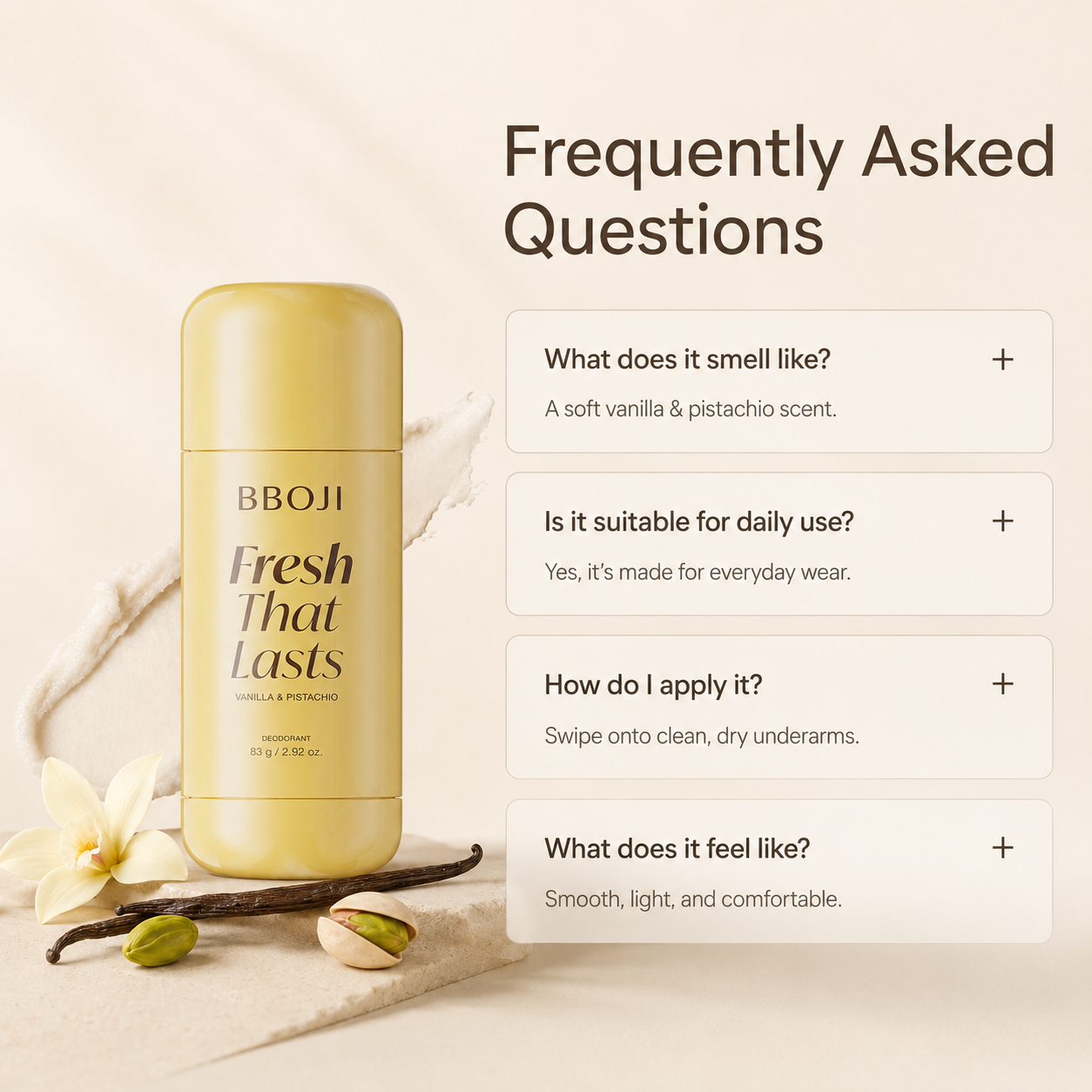 VANILLA & PISTACHIO DEODORANT