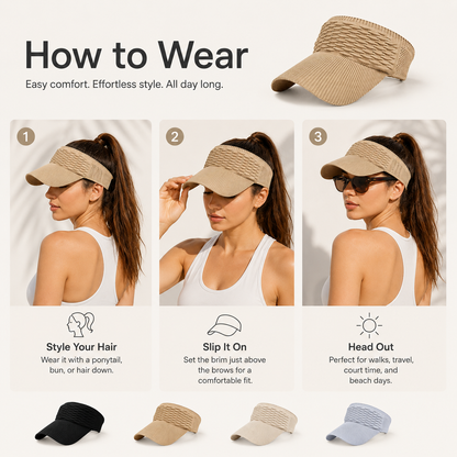 Breezy Woven Sun Visor