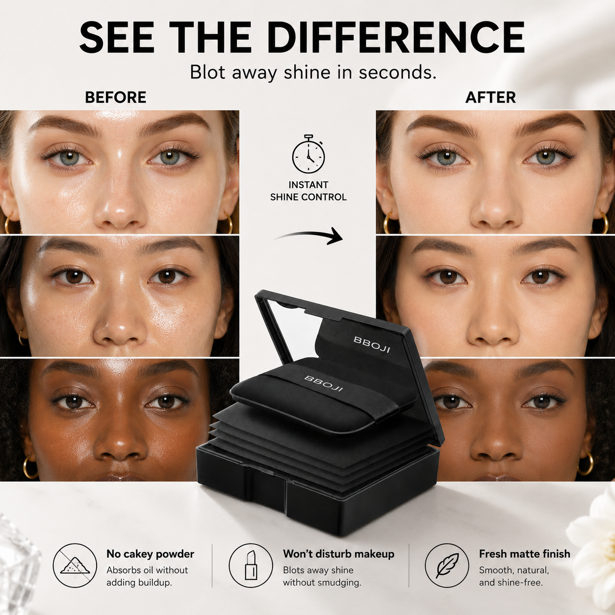 BBOJI 2-in-1 Oil Blotting Sheets