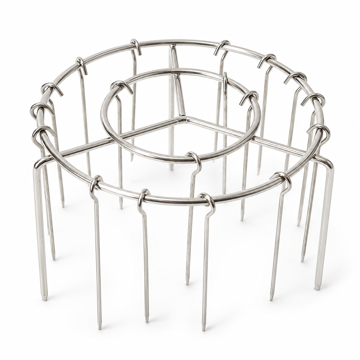 Stainless Steel Hanging Skewer Grill Rack – Crispy BBQ Made Easy