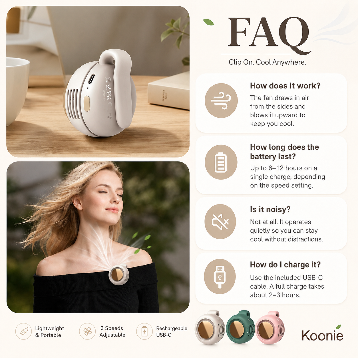 Mini Portable Fan